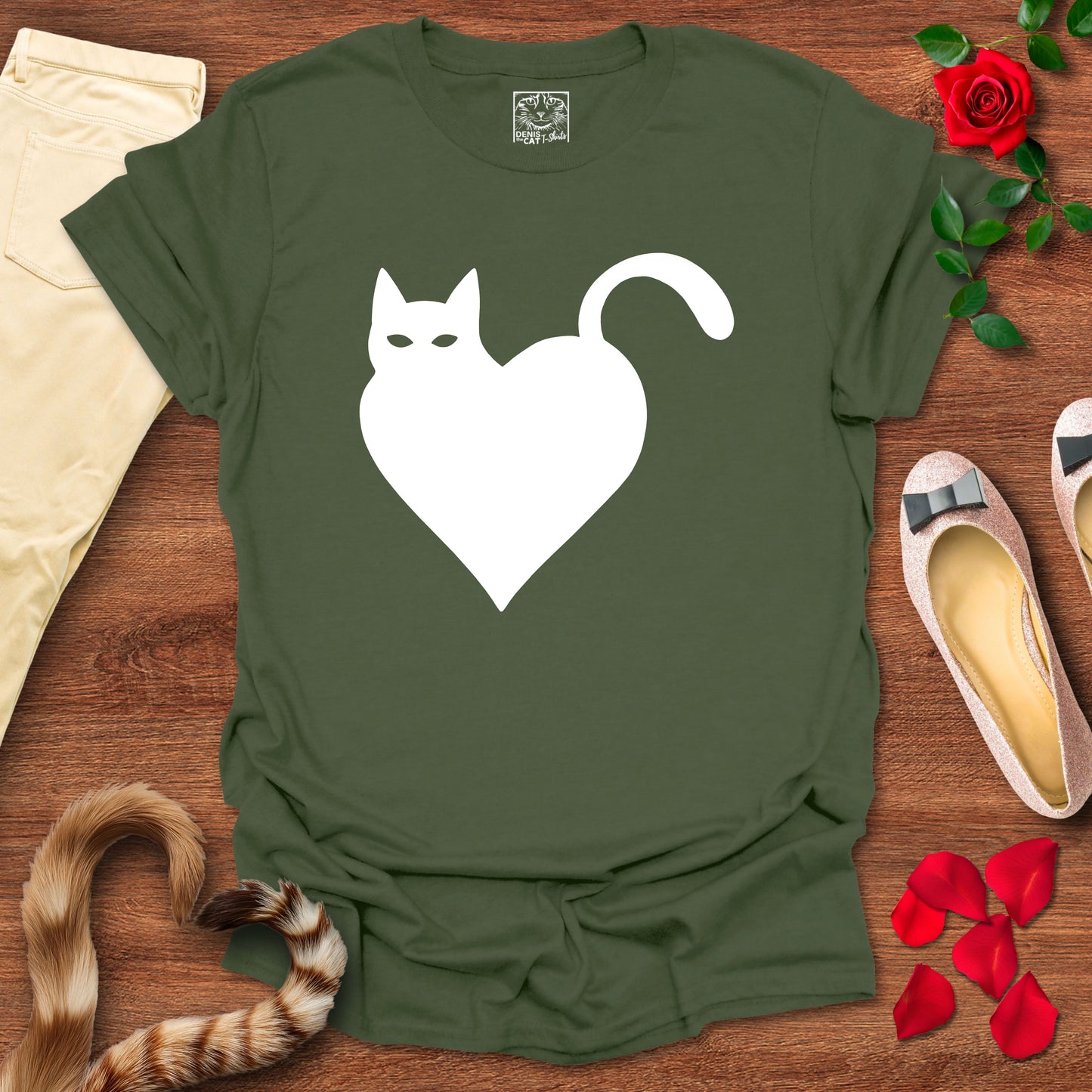 Minimalist Cat Heart