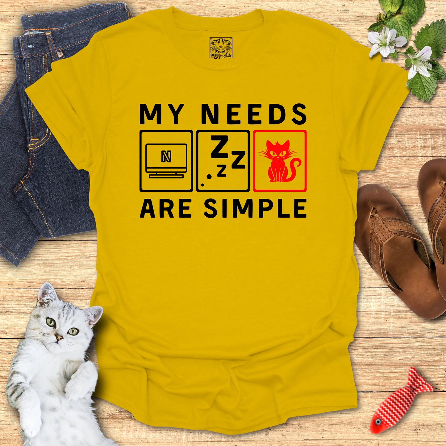 My Needs are Simple red - Lazy