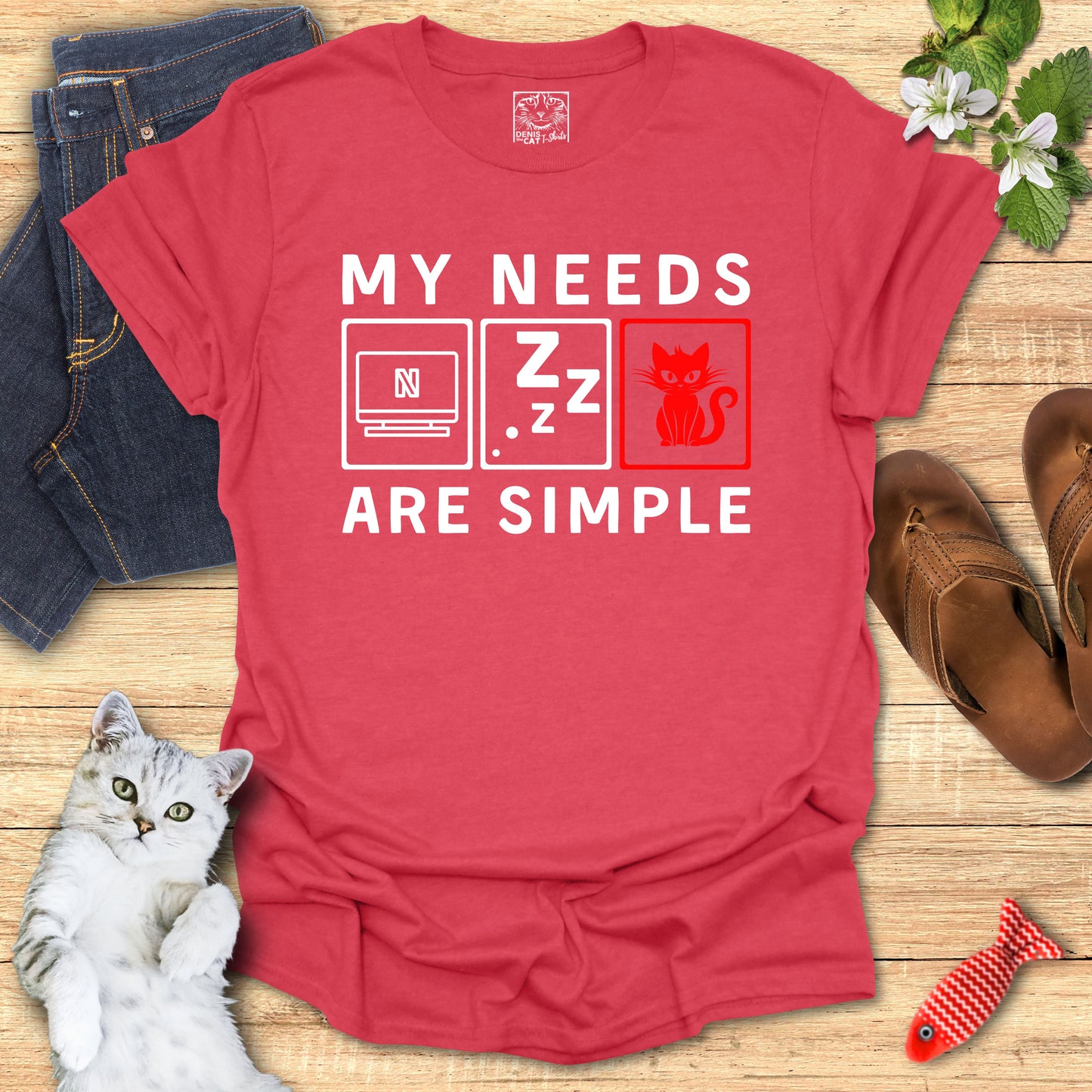 My Needs are Simple red - Lazy