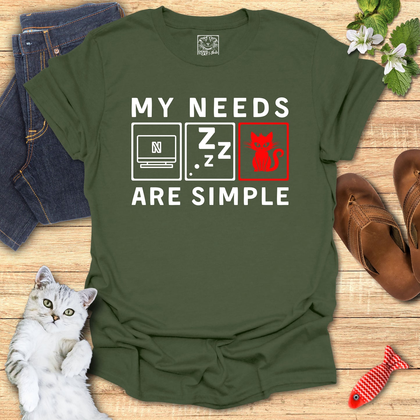 My Needs are Simple red - Lazy