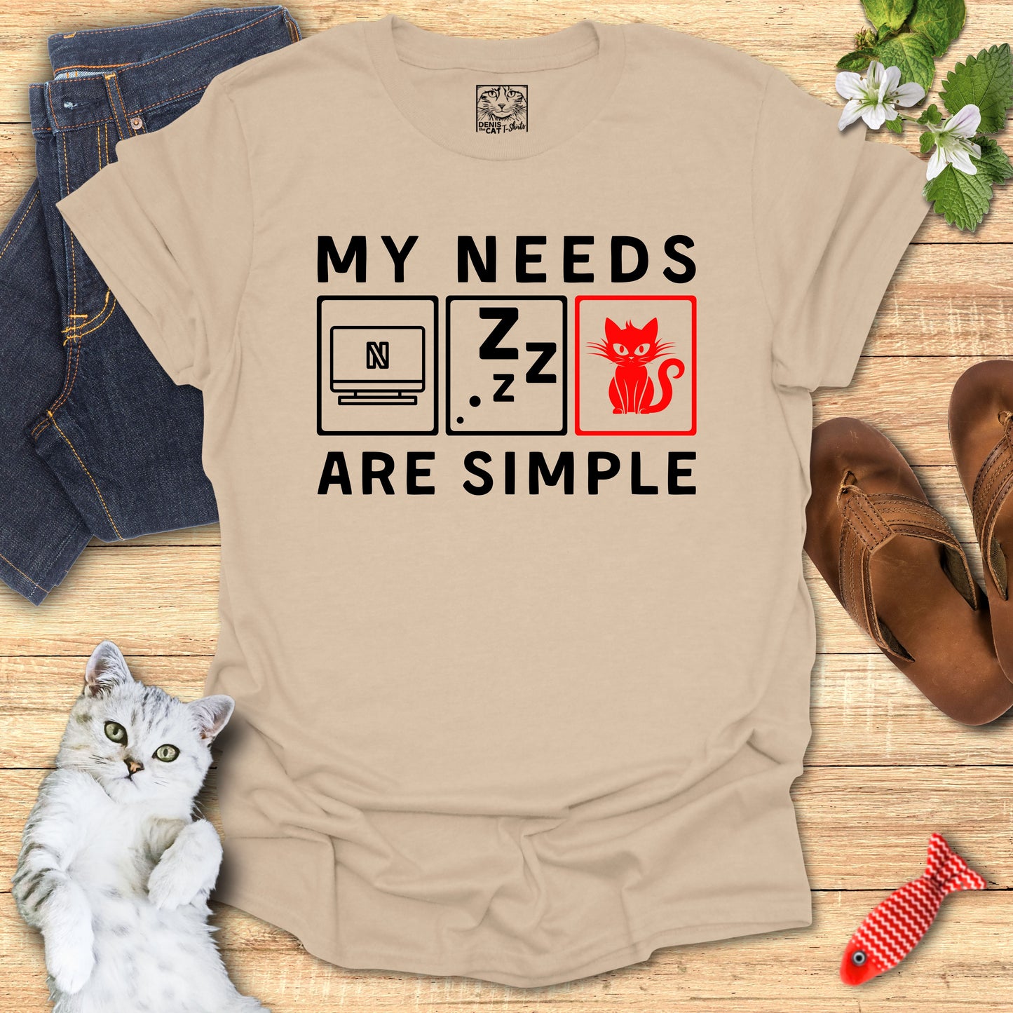 My Needs are Simple red - Lazy