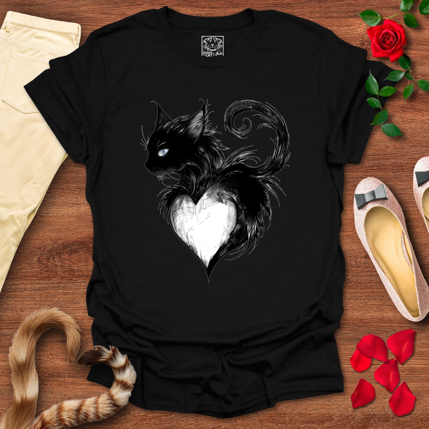 Mystical Black Cat Heart 1