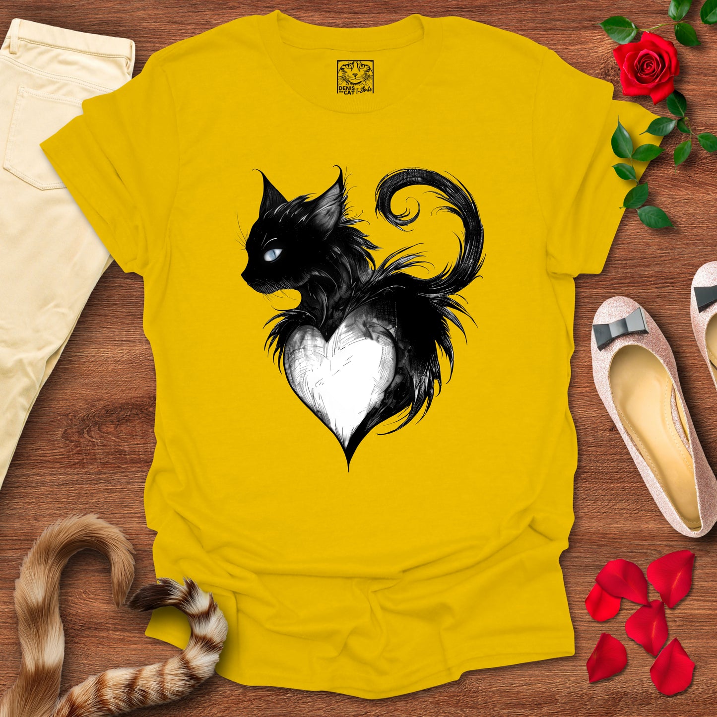 Mystical Black Cat Heart 1