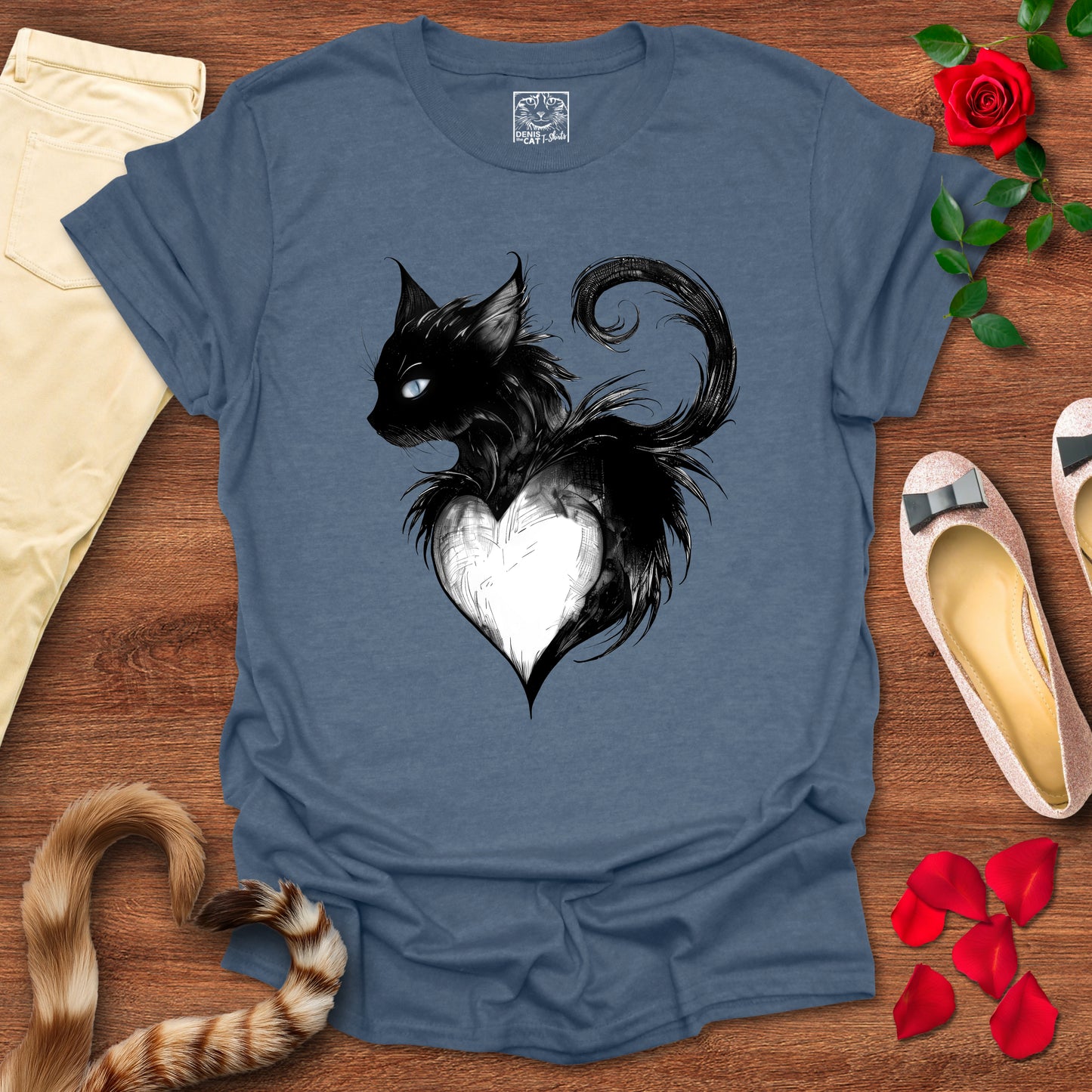 Mystical Black Cat Heart 1