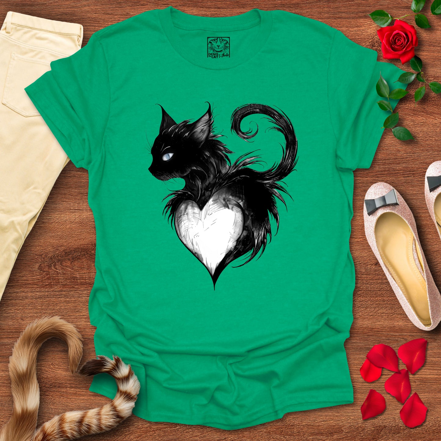 Mystical Black Cat Heart 1
