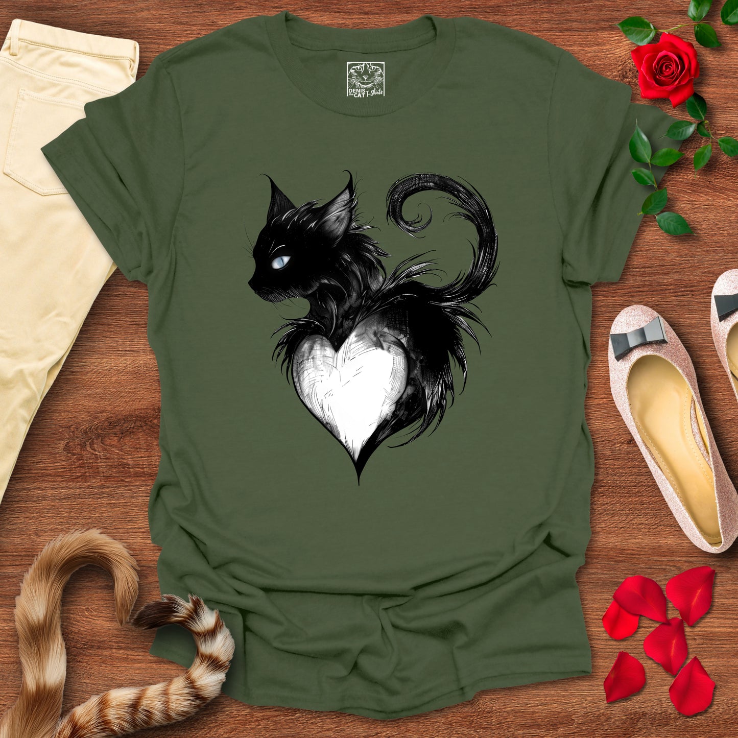 Mystical Black Cat Heart 1
