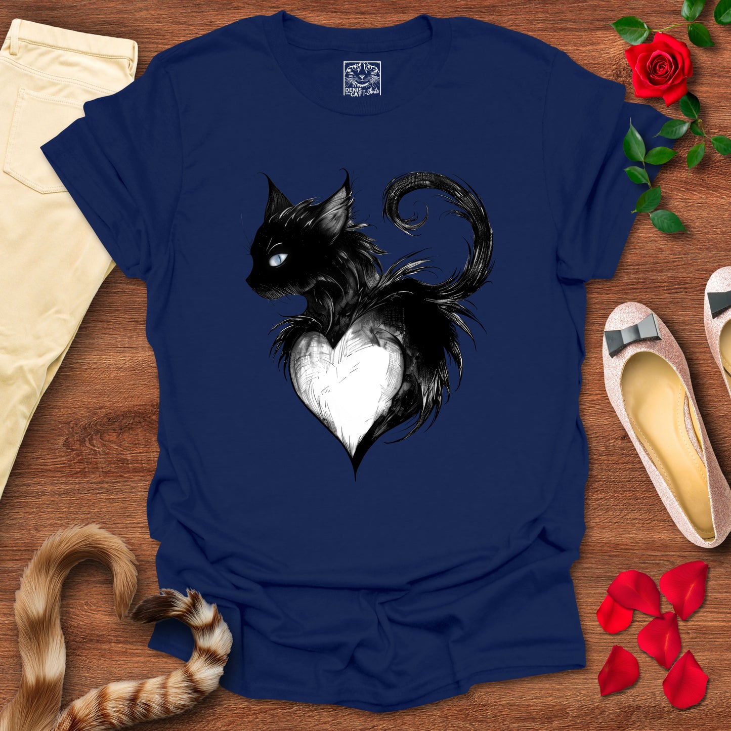 Mystical Black Cat Heart 1