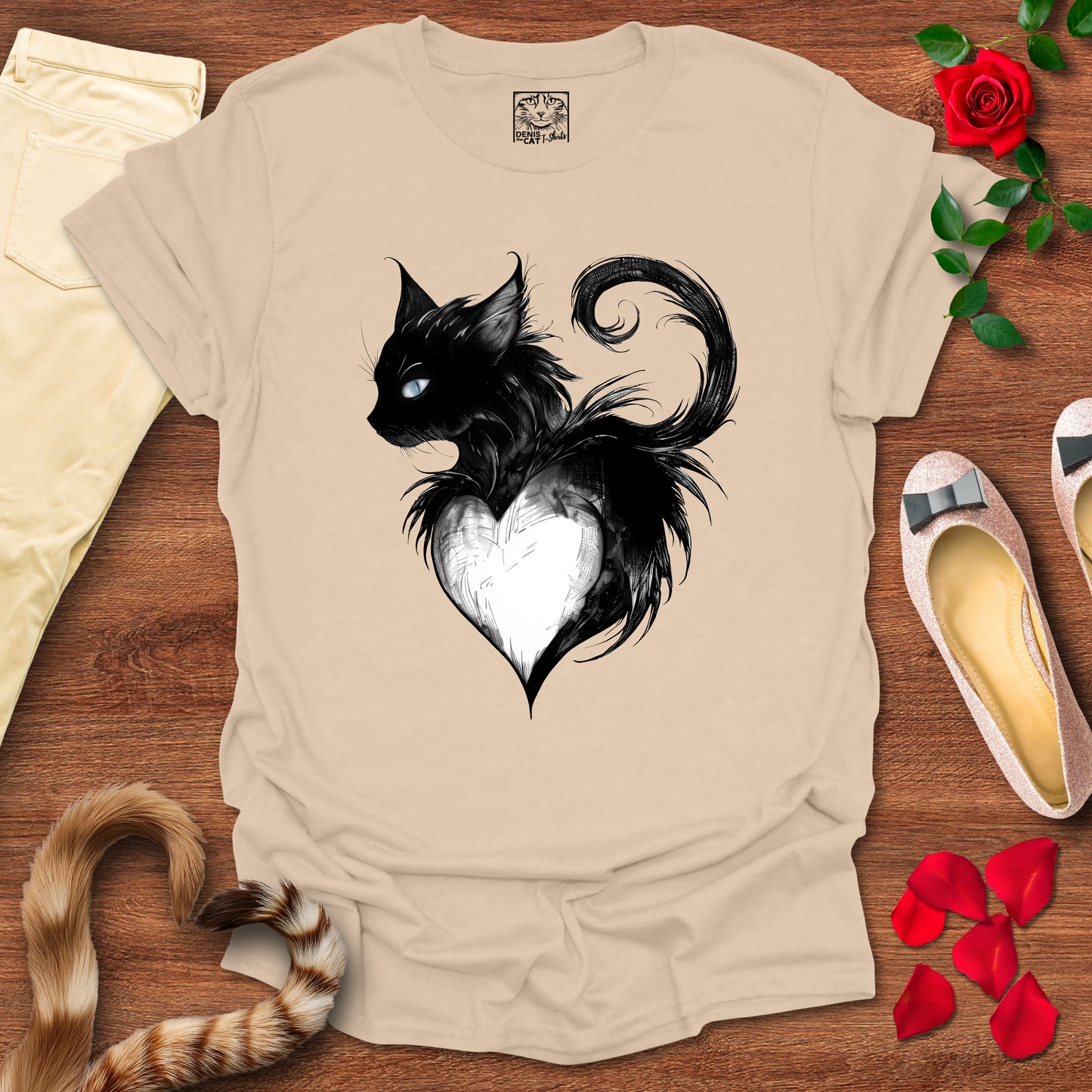 Mystical Black Cat Heart 1