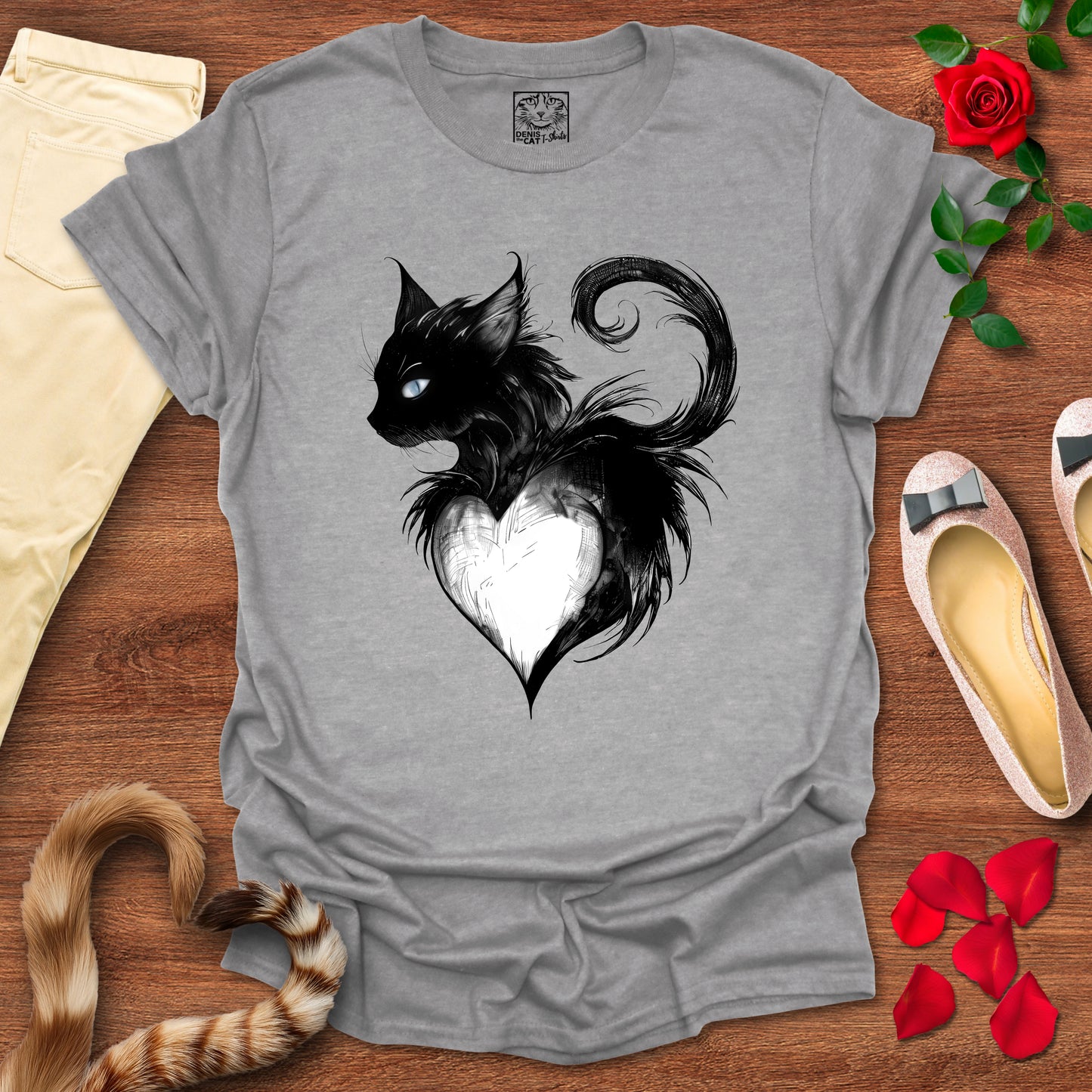 Mystical Black Cat Heart 1