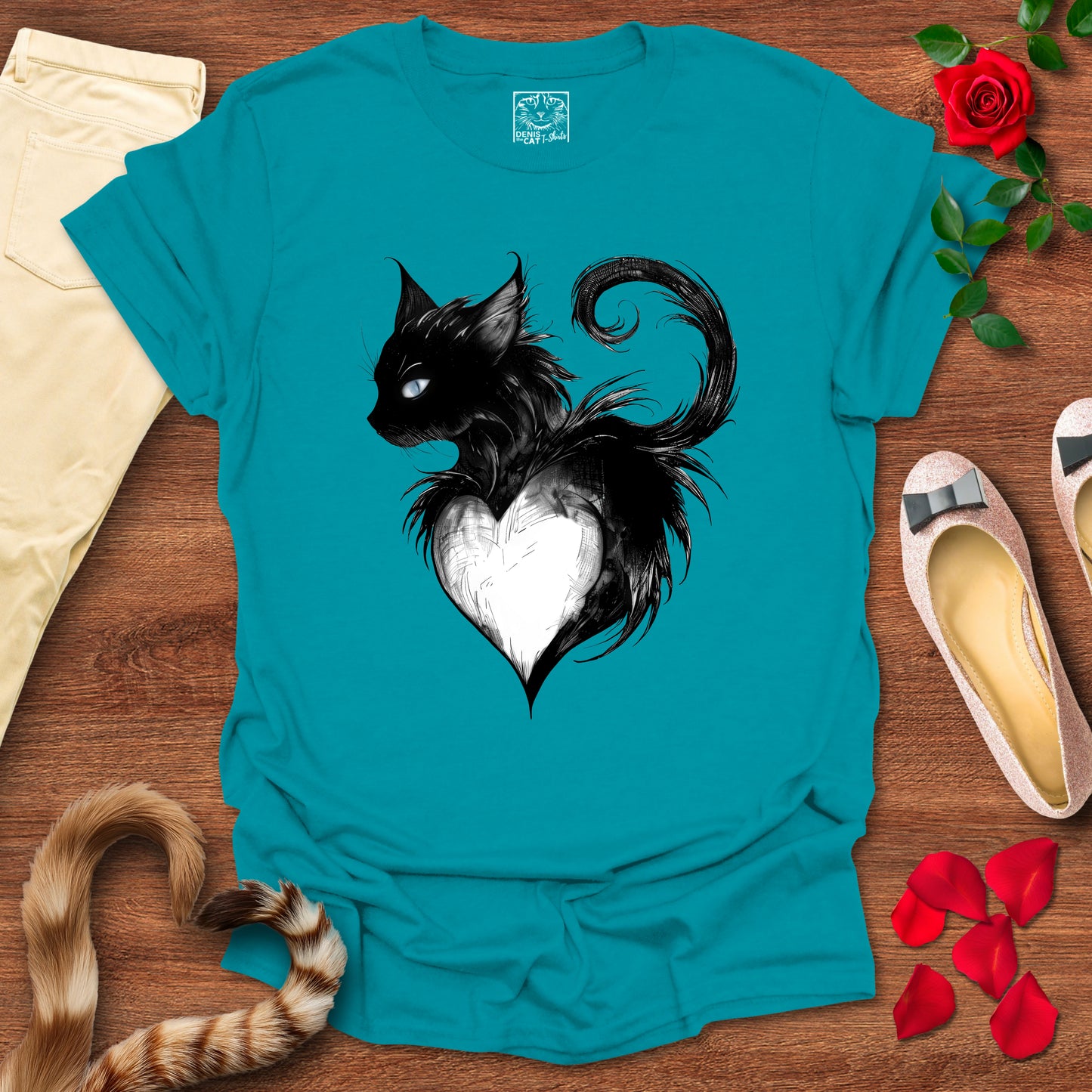 Mystical Black Cat Heart 1