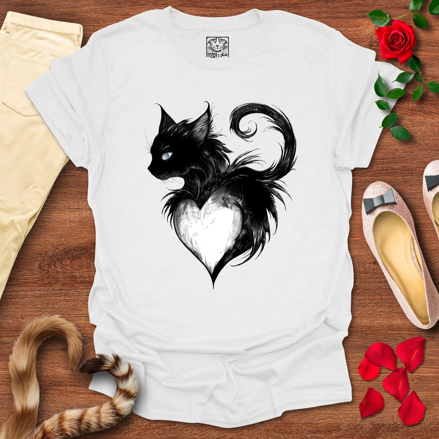 Mystical Black Cat Heart 1