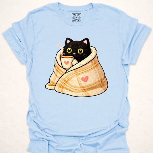 Cozy Black Cat & Coffee