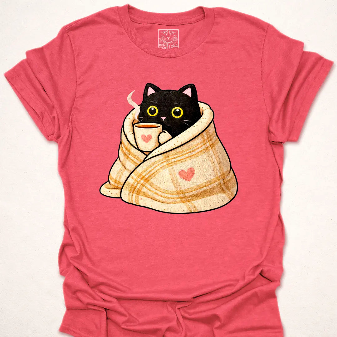 Cozy Black Cat & Coffee