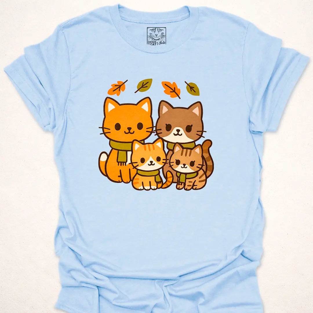 Cozy Fall Cat Family