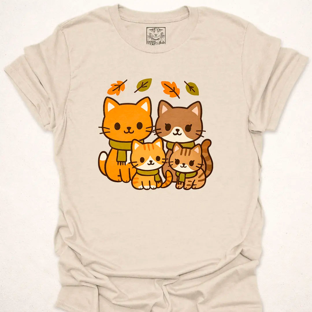 Cozy Fall Cat Family