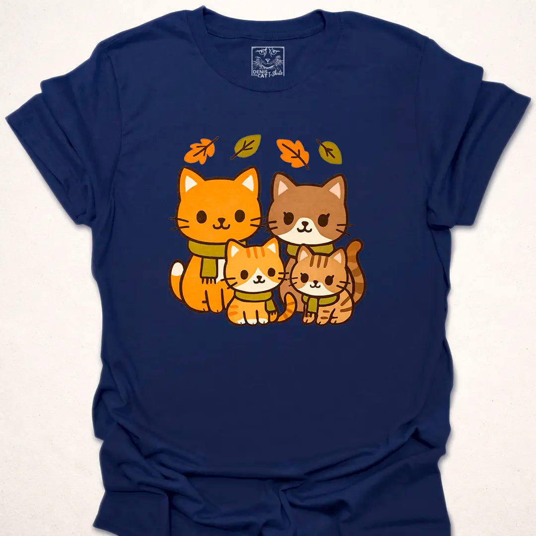 Cozy Fall Cat Family